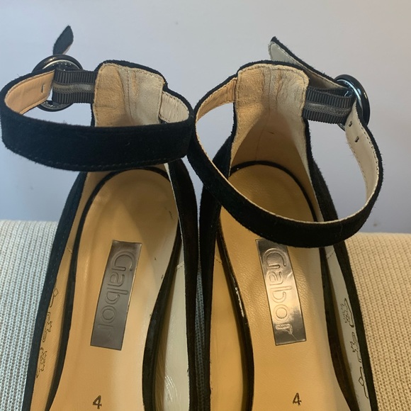 Gabor Schwartz Velvet Ankle Strap Heels - Picture 6 of 10